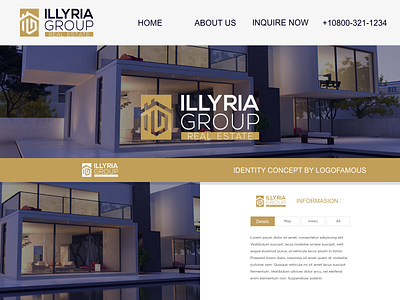 ILLYRIA GROUP Real Estate logo design