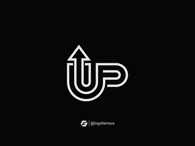 UP logo idea app branding design forsale icon illustration logo logofamous monogram typography ui up ux vector