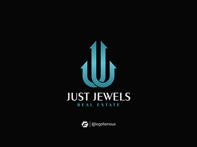 Just Jewels Logo Design Idea app branding design home icon jewels lineart logo logofamous monogram property realestate typography ui ux vector