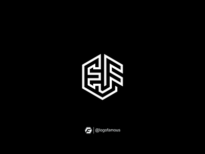 EF polygon logo Design Idea