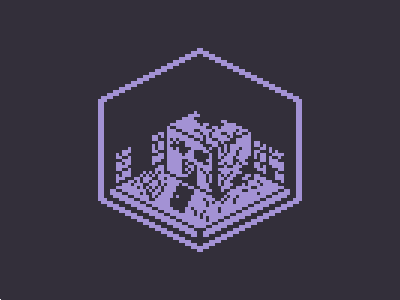 Abandoned Building | 1bit pixelart cube 1bit cubecollab isometric pixelart