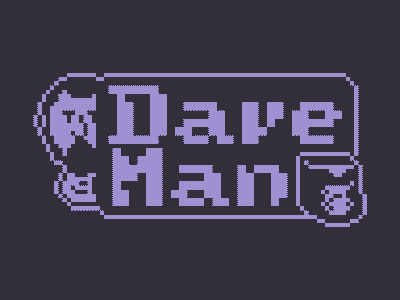 Dave-Man Logo game indiegame logo logo design logodesign pixelart
