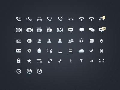 Callpy UI icon set glyphs icons ui
