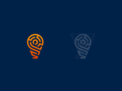 Idea Tracing Logomark bulb bulb logo event logo idea labyrinth light logomark networking tracing