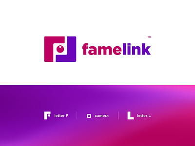 Famelink logo actors adobe illustrator celebrity f fame l lettermark logo logodesign logomark show singers star