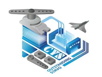 CYS 1 adobe illustrator isometric illustration rc servo