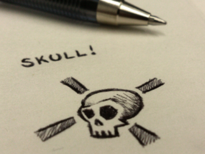 SKULL illustration sketch skull