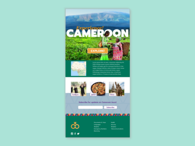 Cameroon Tourism Landing Page africa cameroon landing page tourism ui
