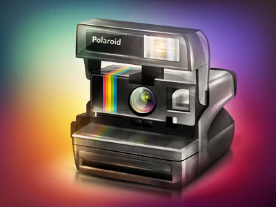 Polaroid photocamera camera icon photo