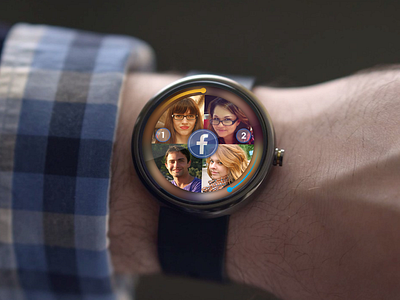 Facebook Android Wear app android concept facebook watches wear