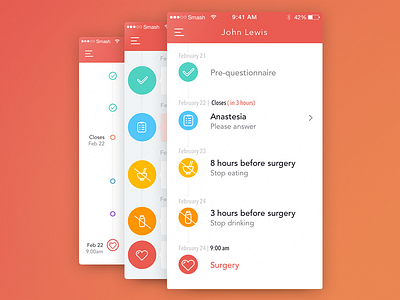 WIP healthcare app design