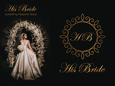 Logo Design for Wedding Apparel Store - His Bride brand identity branding design flat font illustration lettering lettering logo lettermark logo minimal typography uiux vector wordmark