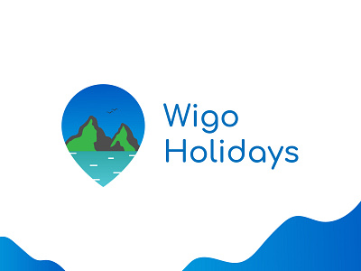 Wigo Holidays - Logo Design brand brand design brand identity branding design icons identity illustration logo logo design nature pin ui vector visual identity
