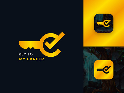 Key To My Career - Logo & App Icon Design app icon brand identity branding career design graphic design icon icons illustration logo logo design typography