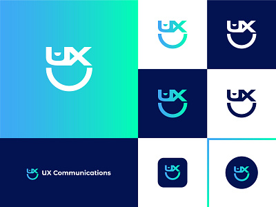 UX Communication Branding brand identity branding design icons illustration lettermark logo logo design typography ui ux vector