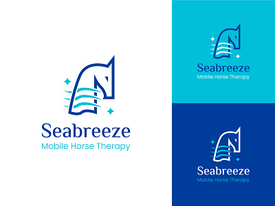 Seabreeze - Logo Design brand identity branding design graphic design horse icons illustration logo logo design typography ui vector