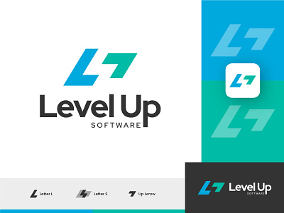 Level Up Software - Logo Design arrow brand identity branding design icons illustration logo logo design mark ui