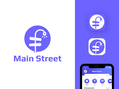 Main Street Logo & App Icon Design app icon brand identity branding design graphic design icons illustration logo logo design ui ux