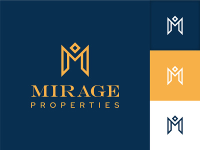 Mirage Properties - Logo Design brand identity branding design graphic design icons illustration letter m lettermark logo logo design logomark