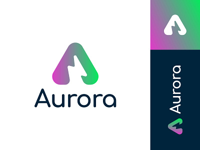 Aurora Energy - Logo Design aurora brand identity branding design icons illustration letter a logo logo design northern lights
