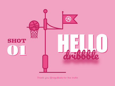 Hello Dribbble! first shot hello dribbble illustration invitation invites shot