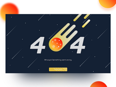 404 Error Page - Dark UI