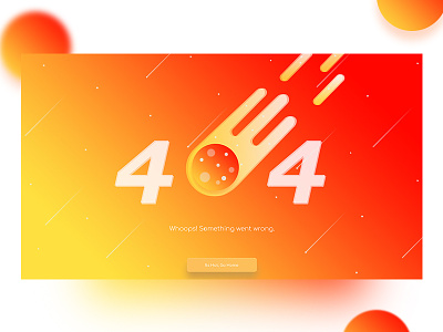 404 Error Page - Hot Red UI 404 404error error errorpage hot orange pagenotfound red ui ux wentwrong