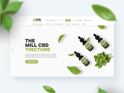 THE MILL CBD TINCTURE landing page UI