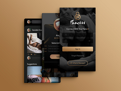 Fancess App UI Screens Design adobe adobe xd android app app app design app designer app development app ui design chat chat app creative design ui ui ux ui design uidesign uiux userinterface ux web design