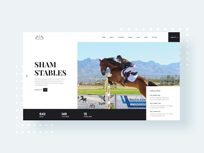 Sham Stables landing page Ui Design