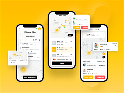 Markabat Transport booking app ui