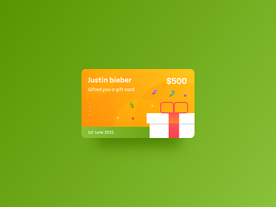 Gift card design UI card creative design food gift giftcard greeting justin message ui ui ux ui design uidesign uiux ux