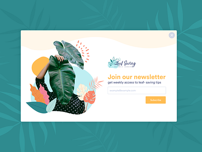 garden newsletter modal design design challenge graphic design landing login modal signup subscribe subscription ui ui design uiux