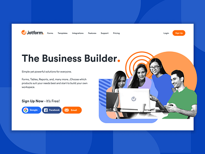 JotForm Homepage Concept Design