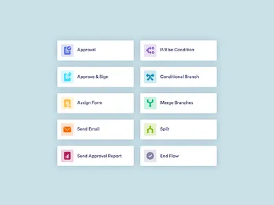 Approval Element List approval element element icon graphic design icon design icons jotform product design ui ui design uiux workflow workflow builder