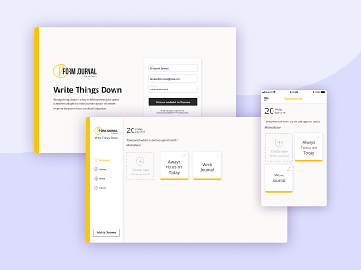 Form Journal application design jotform journal login page mobile app online journal product design signup text inut ui design uiux web app