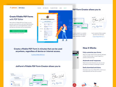 JotForm - Fillable PDF Form Landing
