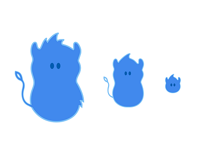 Nando Responsive blue creature cute flat icon logo responsive