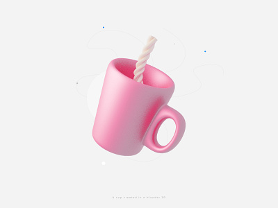 3D cup 3d art 3d artist blender3d branding clean cup design illustration