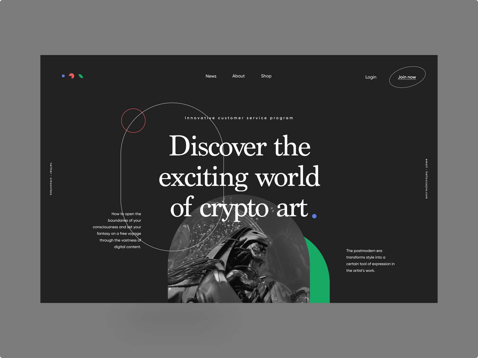 Crypto Art Website aggregator art blockchain collection crypto dark design digital geometric minimal modern nft nft art outline postmodern vibrant visual web platform website zajno