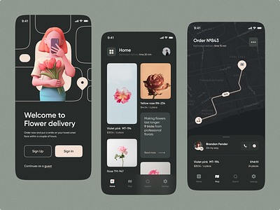 Flower Delivery Mobile App app app design application clean delivery experience flower flowers lush minimal minimalistic mobile service stylish user-friendly zajno