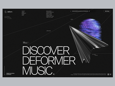 Discover Deformer Music art band concert event festival landing page music website