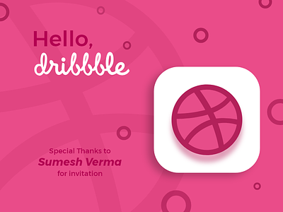 Hello Dribbble! basket design dribbble hello illustration