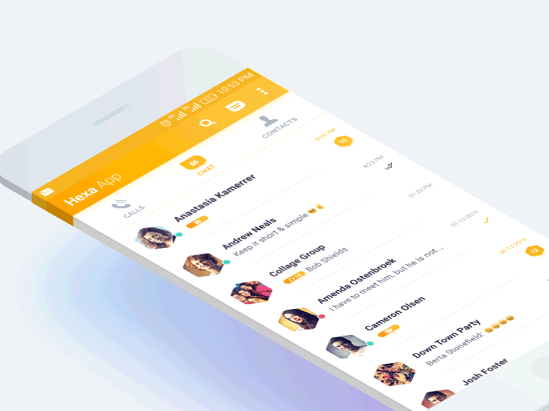 Chat App android app application chat ios mobile mockup