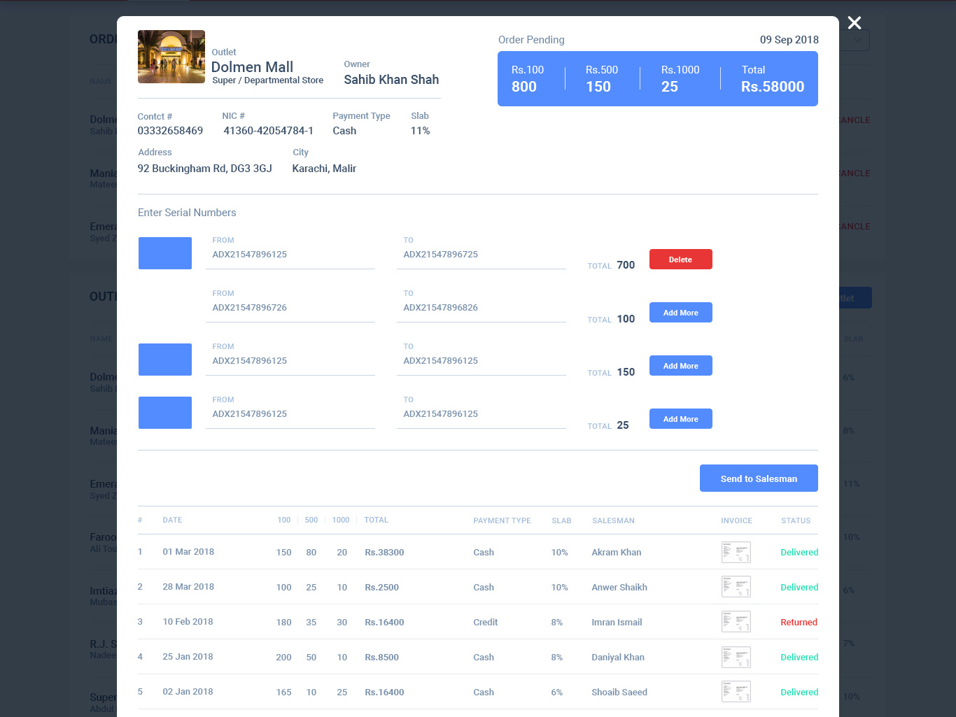 Distributor Order by Mohammad Adil Shaikh on Dribbble