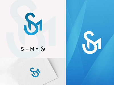 SM, MS logo design blue brand branding design graphicdesign illustration logo logodesign sm logo symbol vector
