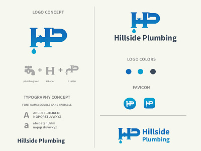 hillside plumbing logo design