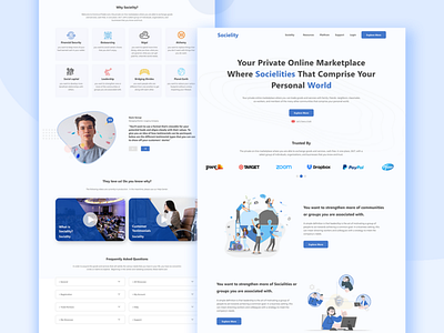 Socielity UI Landing Page