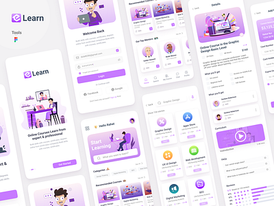 E-Learning Apps ui website