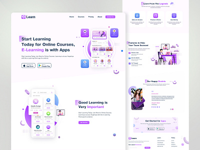 E-Learning Apps Landing Page